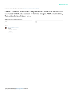 Pharmaceutical Thermal Analysis Calibration Protocols