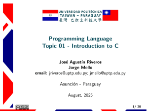 Introduction to C Programming Language