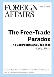 Free Trade Paradox: Politics vs. Economics