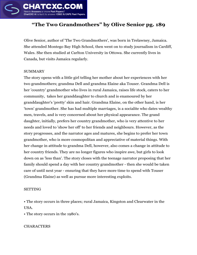 "The Two Grandmothers" Analysis: Themes & Characters