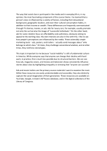 Social Class in Media: Ads & Social Mobility