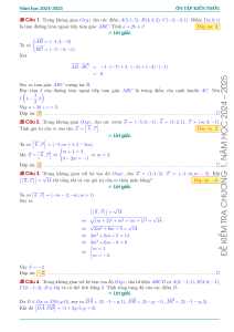 Preparación Examen Geometría Espacial Oxyz Bachillerato