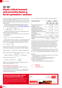 Elastic Critical Moment & Correction Factor for I Sections