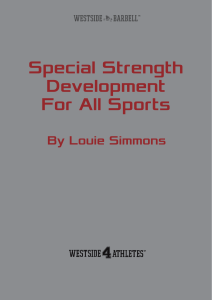 Special Strength Development For All Sports by Louie Simmons