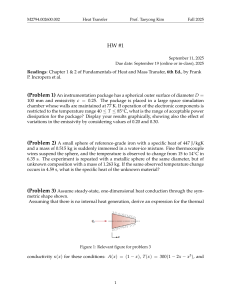 Heat Transfer Homework: Problems & Solutions