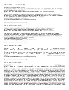 Impeachment Case: G.R. Nos. 160261 et al. - Legal Analysis