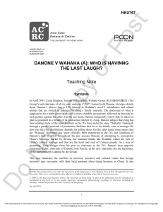 Danone V Wahaha Case Study: JV Conflicts & Contract Enforcement