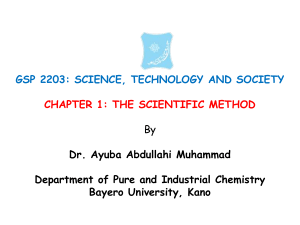Scientific Method: Science, Technology, and Society