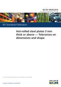 EN 10029:2010 Steel Plate Tolerances Standard