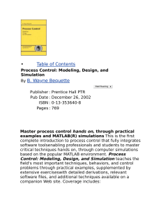 Process Control: Modeling, Design, Simulation | MATLAB & SIMULINK