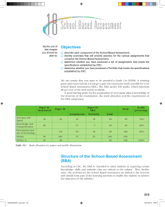 EDPM School-Based Assessment Guide: CXC Mark Allocation & Portfolio