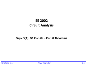 DC Circuit Analysis: Superposition, Thevenin's, Norton's Theorems