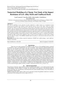 Numerical Modeling of Charpy Test for Low Alloy & Unalloyed Steels