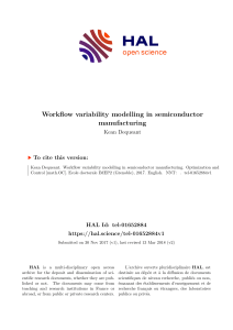Workflow Variability Modelling in Semiconductor Manufacturing PhD Thesis
