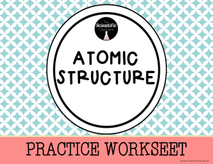 Atomic Structure Practice Worksheet | Bohr Models, Valence Electrons