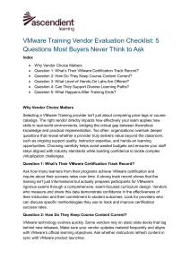 VMware Training Vendor Evaluation Checklist 5 Questions Most Buyers Never Think to Ask