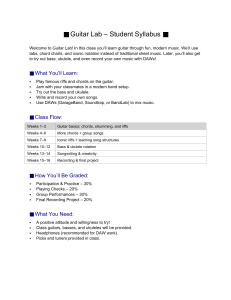 Guitar Lab Student Syllabus: Learn Guitar, Bass, Ukulele & DAWs