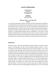 A Water Treeing Model for Polymer Insulation