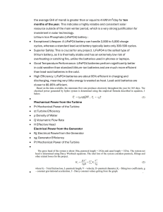Renewable Energy: Solar GHI, LiFePO4 Batteries & Hydropower