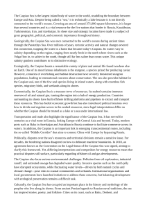 The Caspian Sea: Geography, Ecology, Economy, and Geopolitics