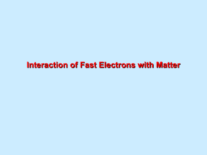 Fast Electron Interaction with Matter: Energy Loss & Radiation Physics