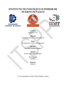 Investigaci&oacute;n: Costos y presupuestos en Construcci&oacute;n Civil