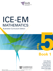 ICE-EM Mathematics Year 5 Book 1: Australian Curriculum Edition Textbook
