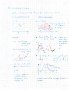 Apuntes de C&aacute;lculo Multivariable