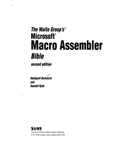 Microsoft Macro Assembler Bible: Programming MS-DOS & 80386/486