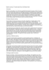Machine Learning: Transformative Force, Principles, Applications & Challenges