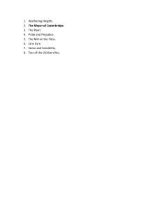 Classic English Literature Reading List: Novels & Authors