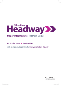 Headway 5th Edition Upper Intermediate Teacher's Guide | ELT Resources