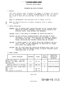 Structural Repair Manual: Aircraft Stringers & Skin Stiffeners