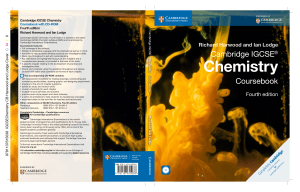 Cambridge IGCSE Chemistry Coursebook with CD-ROM - Harwood & Lodge