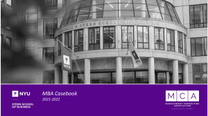 NYU Stern MBA Consulting Casebook 2021-2022 | Interview Prep