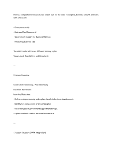 VARK Lesson Plan: Enterprise, Business Growth & Size (90 Mins)