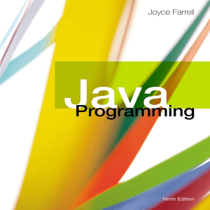 Java Programming Ninth Edition Textbook by Joyce Farrell