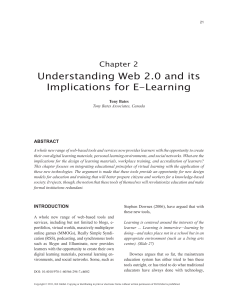 Understanding Web 2.0 & E-Learning: Implications for Education