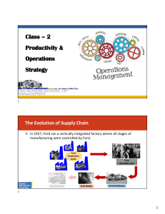 Operations & Supply Chain Strategy: Evolution, Globalization & Advantage