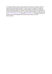 Principles of Microeconomics Essay Guide: Concepts & Topics