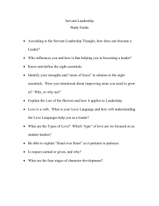 Servant Leadership Study Guide: Essentials, Love Languages & Character