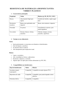 RESISTENCIA DE MATERIALES A DESINFECTANTES