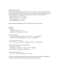 Maximum Bending Moment in Brass-Aluminum Composite Beam | Mechanics