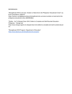Philippines SHS Curriculum & Educational Crisis References