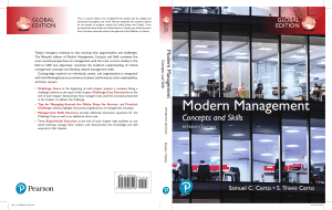 Modern Management: Concepts & Skills - Global Edition Textbook