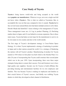 Toyota Case Study: Global Expansion & Development Strategies