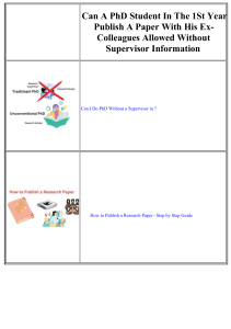 Can a PhD student in the 1st year publish a paper with his ex-colleagues allowed without supervisor information