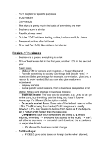 Business Basics: Lecture Notes on Market Forces & Funding