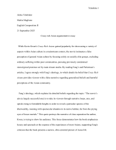 Crazy Rich Asians: False Perceptions & Stereotypes in Asian Culture