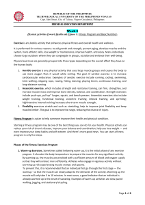 Physical Activities: Fitness Program, Nutrition & Health Guidelines